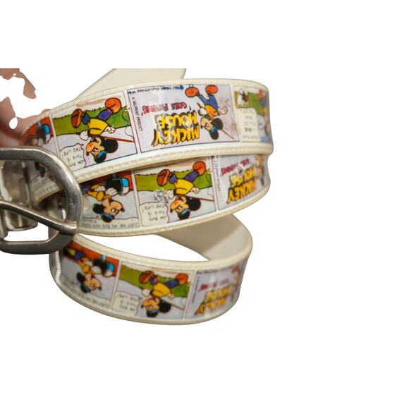 Vintage Disney Mickey Mouse Comic Strip Belt Kids / Youth 1980s Valprint PVC - Picture 4 of 12